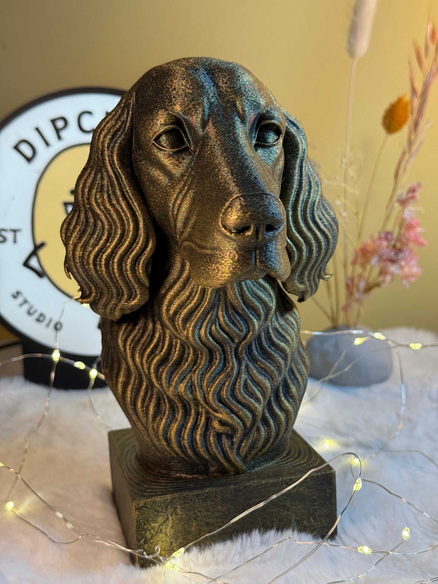 Setter Dog Antique Bust