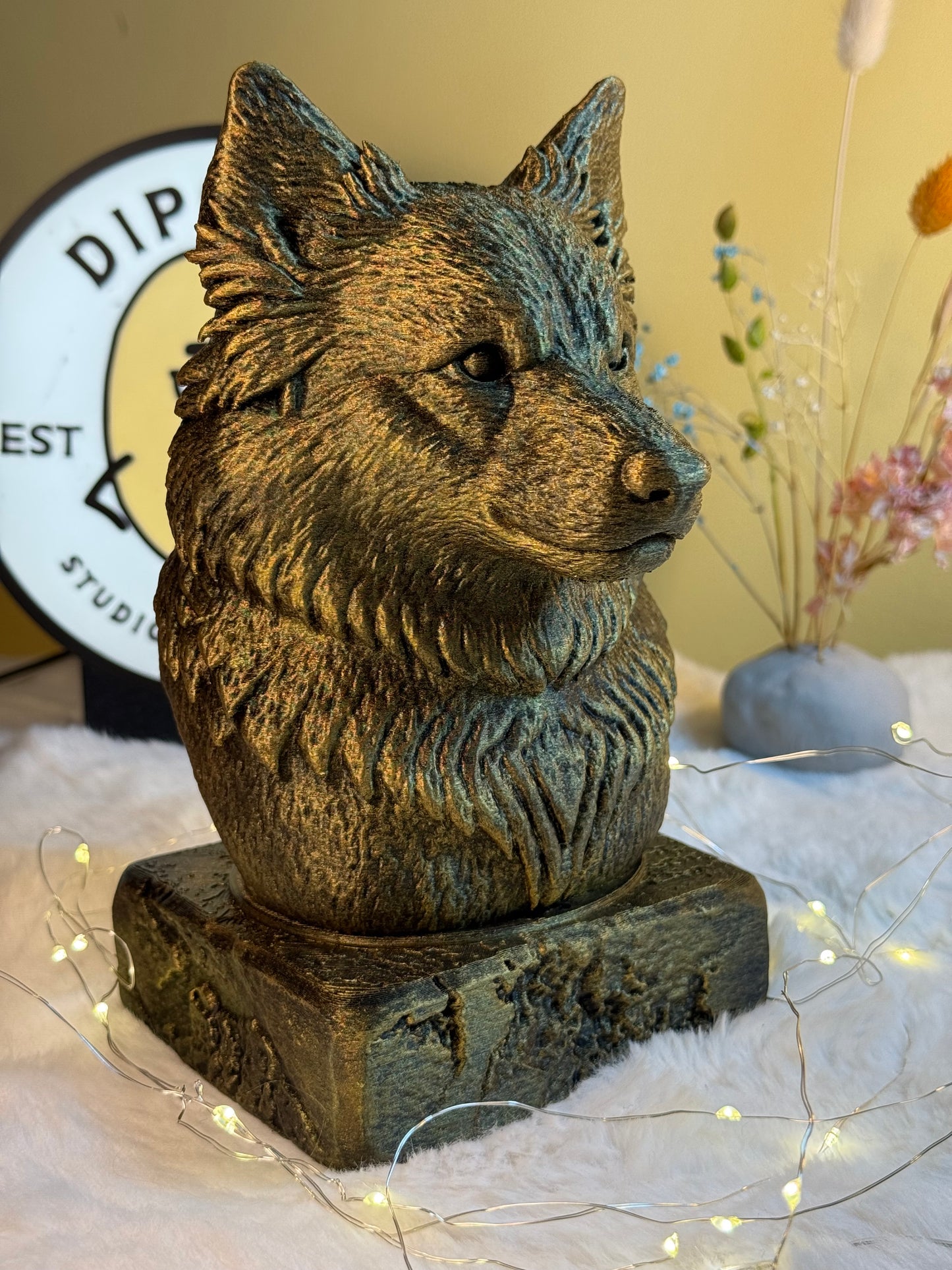 Icelandic Sheepdog Antique Bust