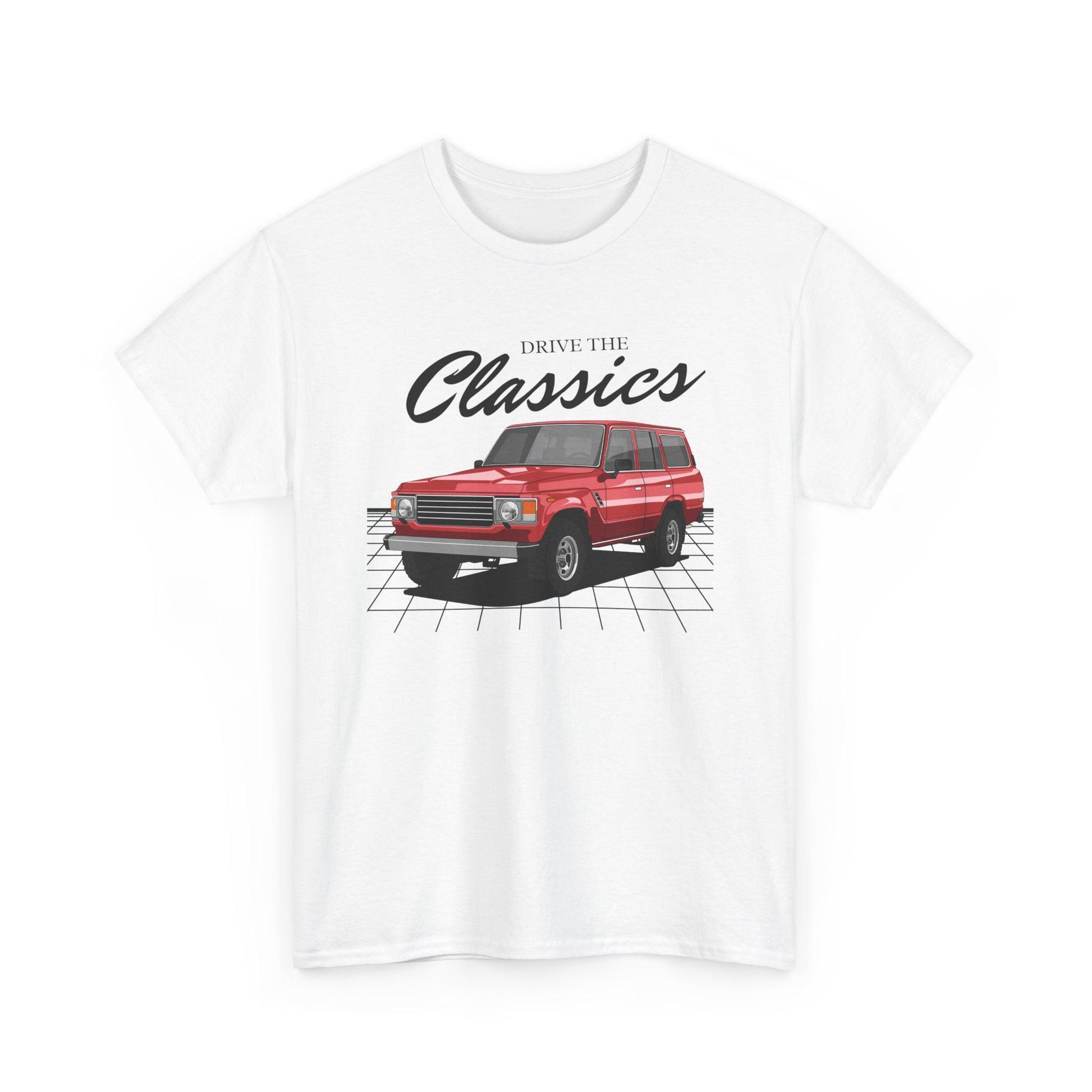 Built for the world’s toughest terrains: the Land Cruiser J60 (1980–1989) delivered unmatched reliability in a classic SUV body. This tee celebrates Toyota’s off-road legend in retro style.