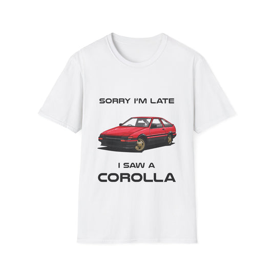 Sorry I'm Late Toyota AE86 Classic Car Tshirt