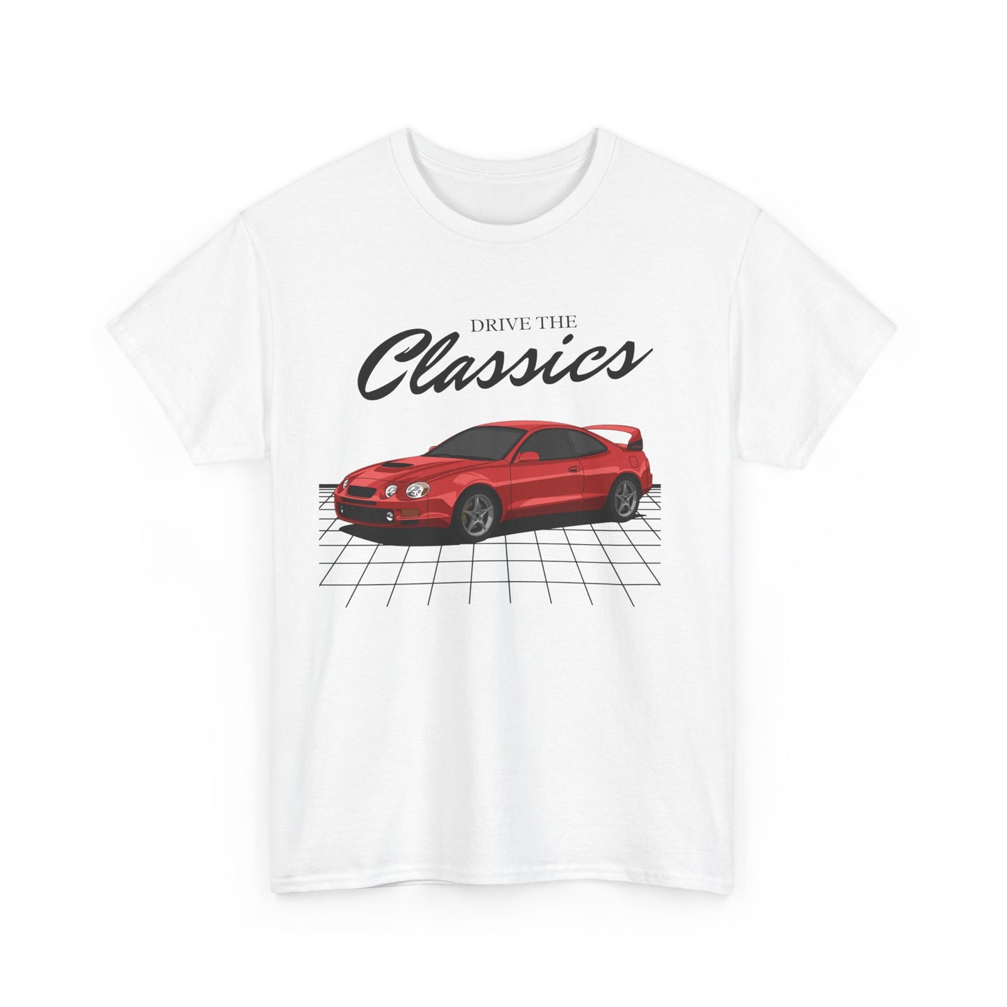 Built for rally domination – the Celica GT-Four (ST205, 1994–1999) came with turbocharged AWD performance and aggressive styling. Now featured in this shirt for true JDM and WRC fans.