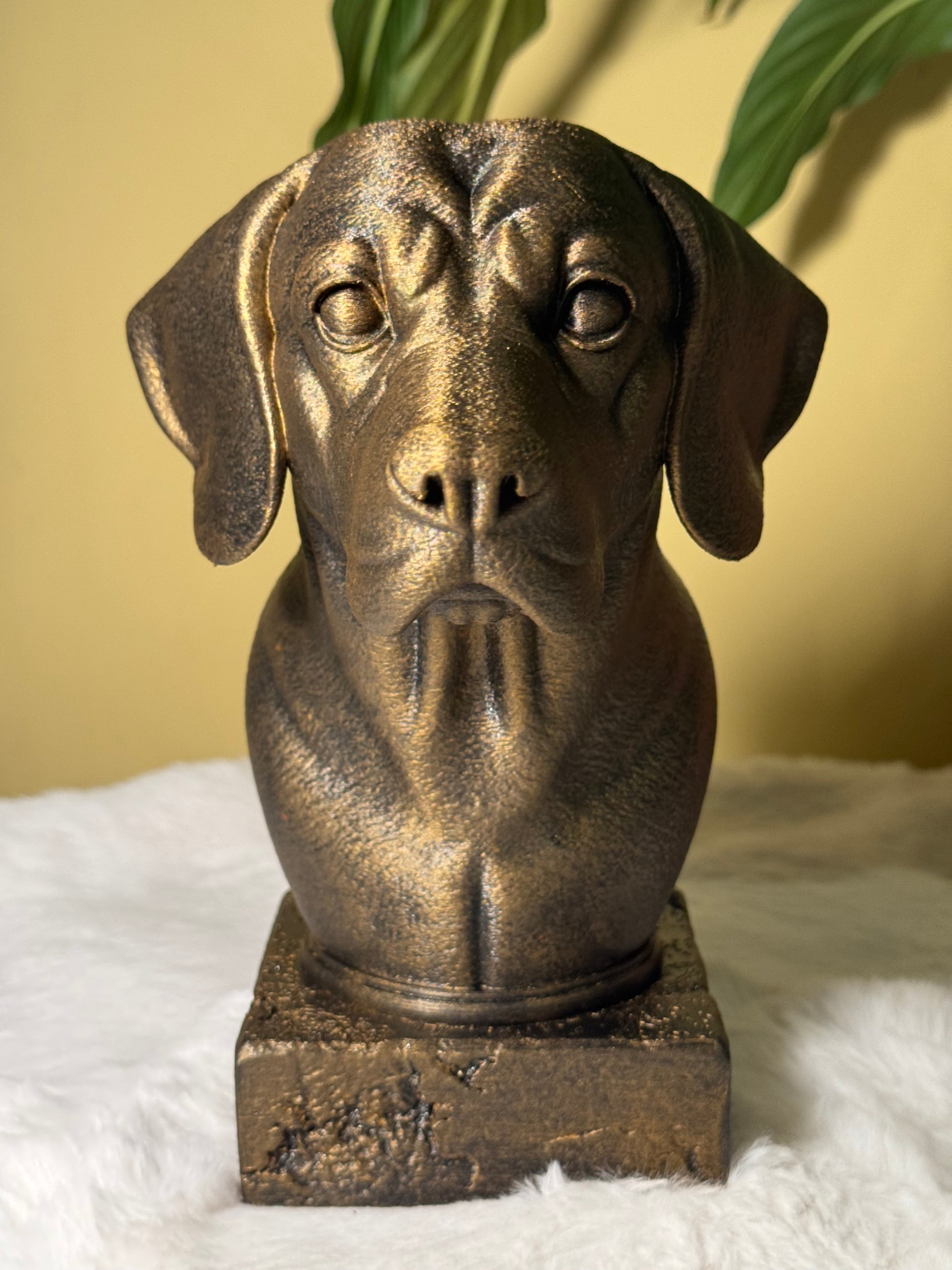 Beagle antique bust – hand-painted 3D print dog statue collectible decor