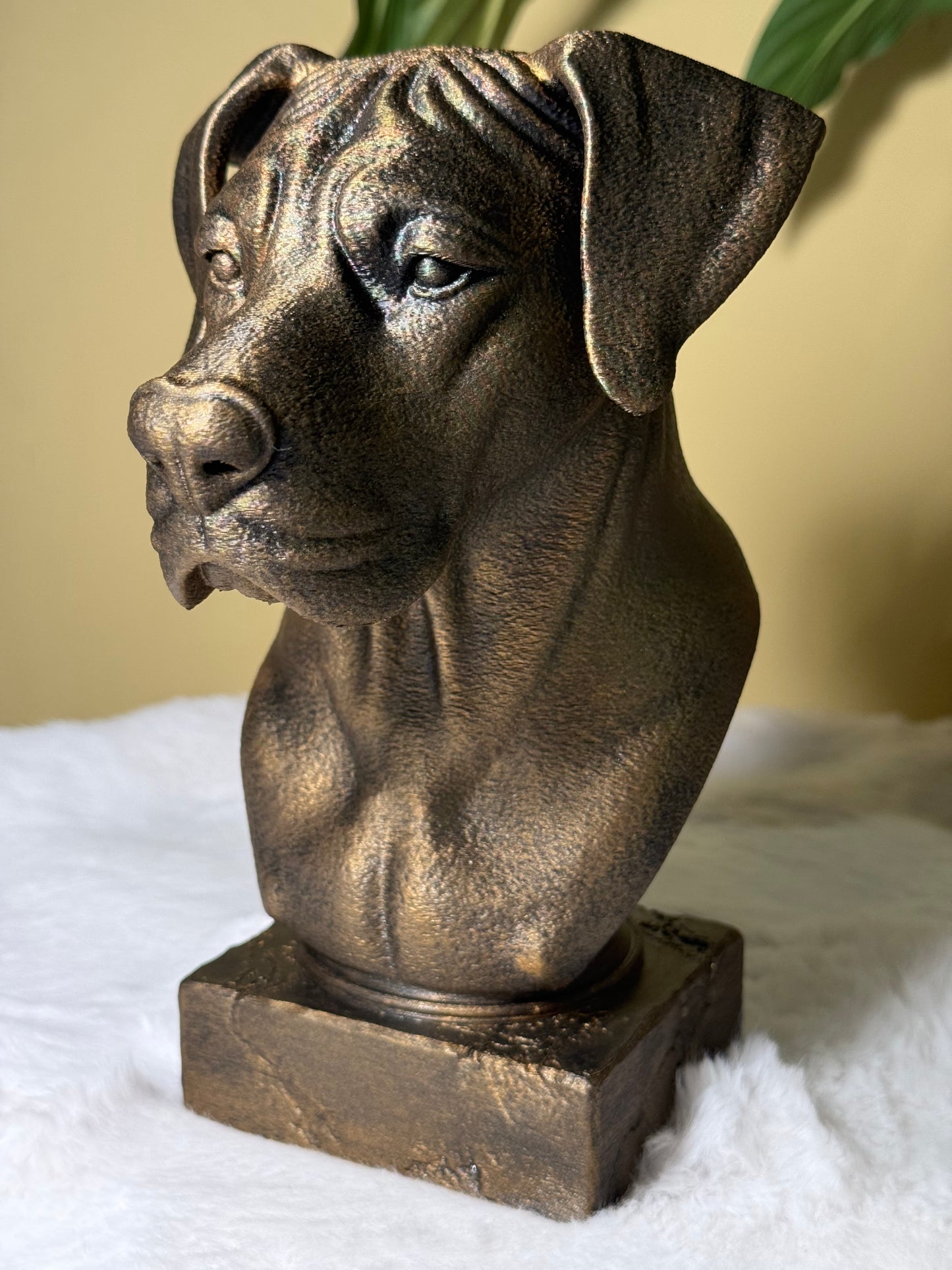 Great Dane antique bust – hand-painted 3D print dog statue collectible decor