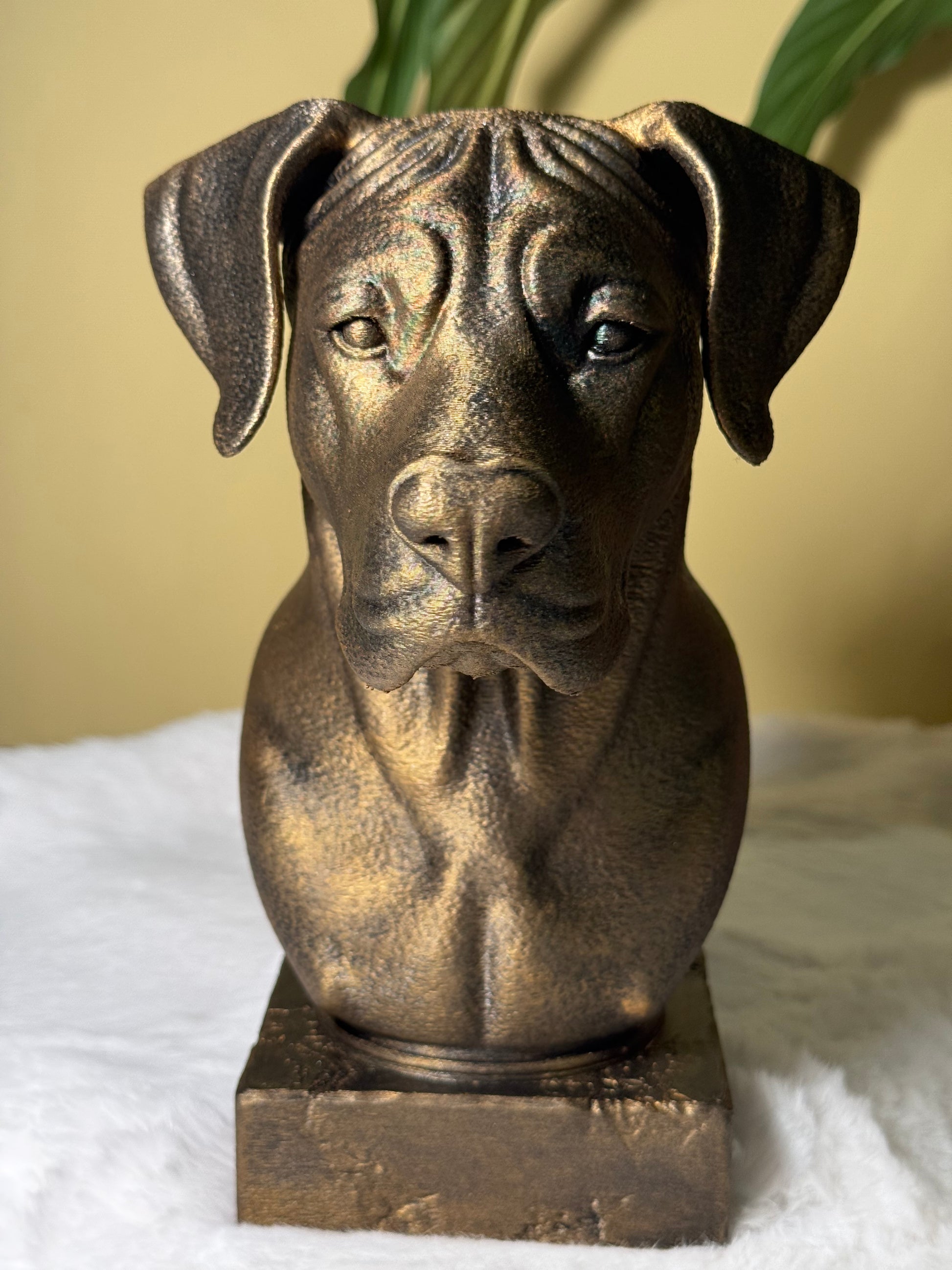 Great Dane full antique bust sculpture – 3D printed Great Dane statue, collectible home decor gift