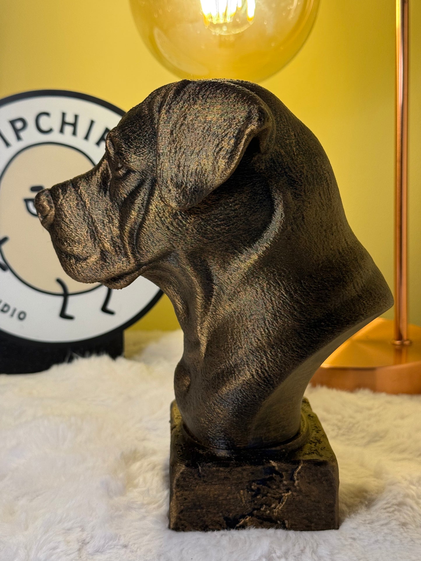 Canadian Mastiff Antique Bust