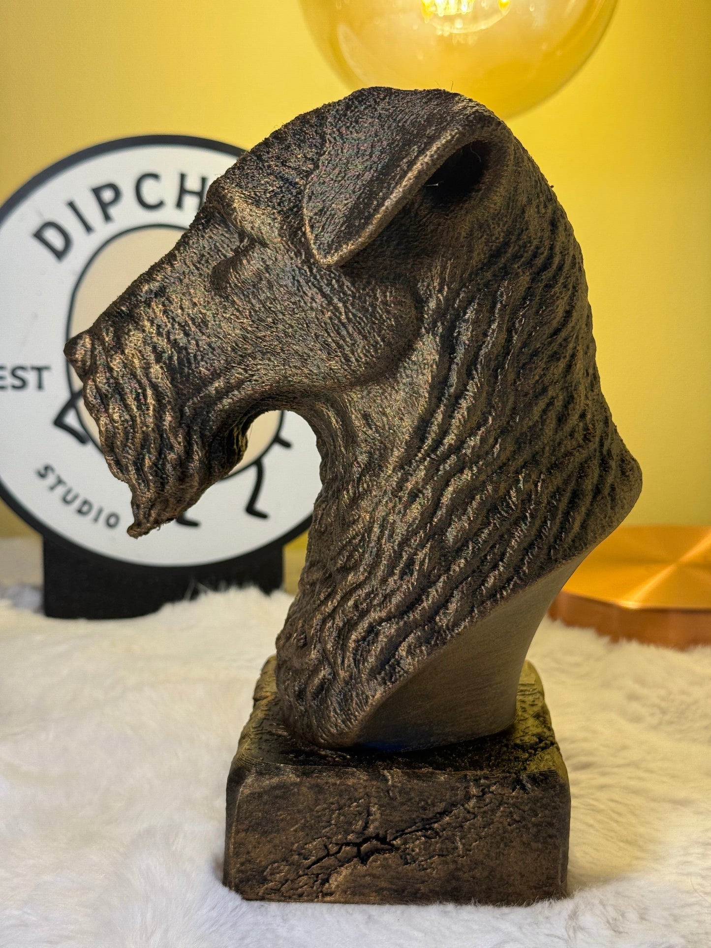 Kerry Blue Terrier Antique Bust