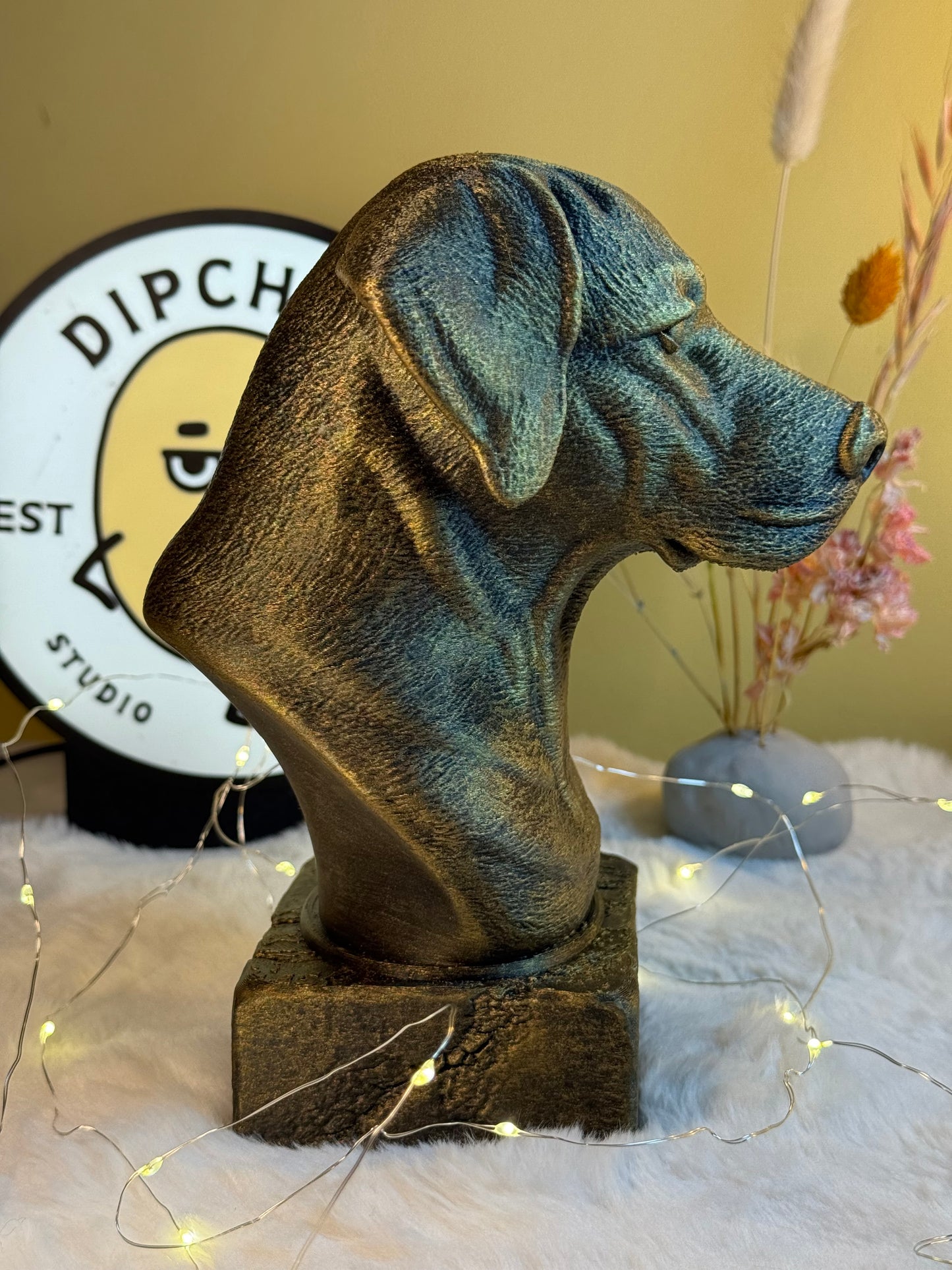 Rhodesian Ridgeback Antique Bust