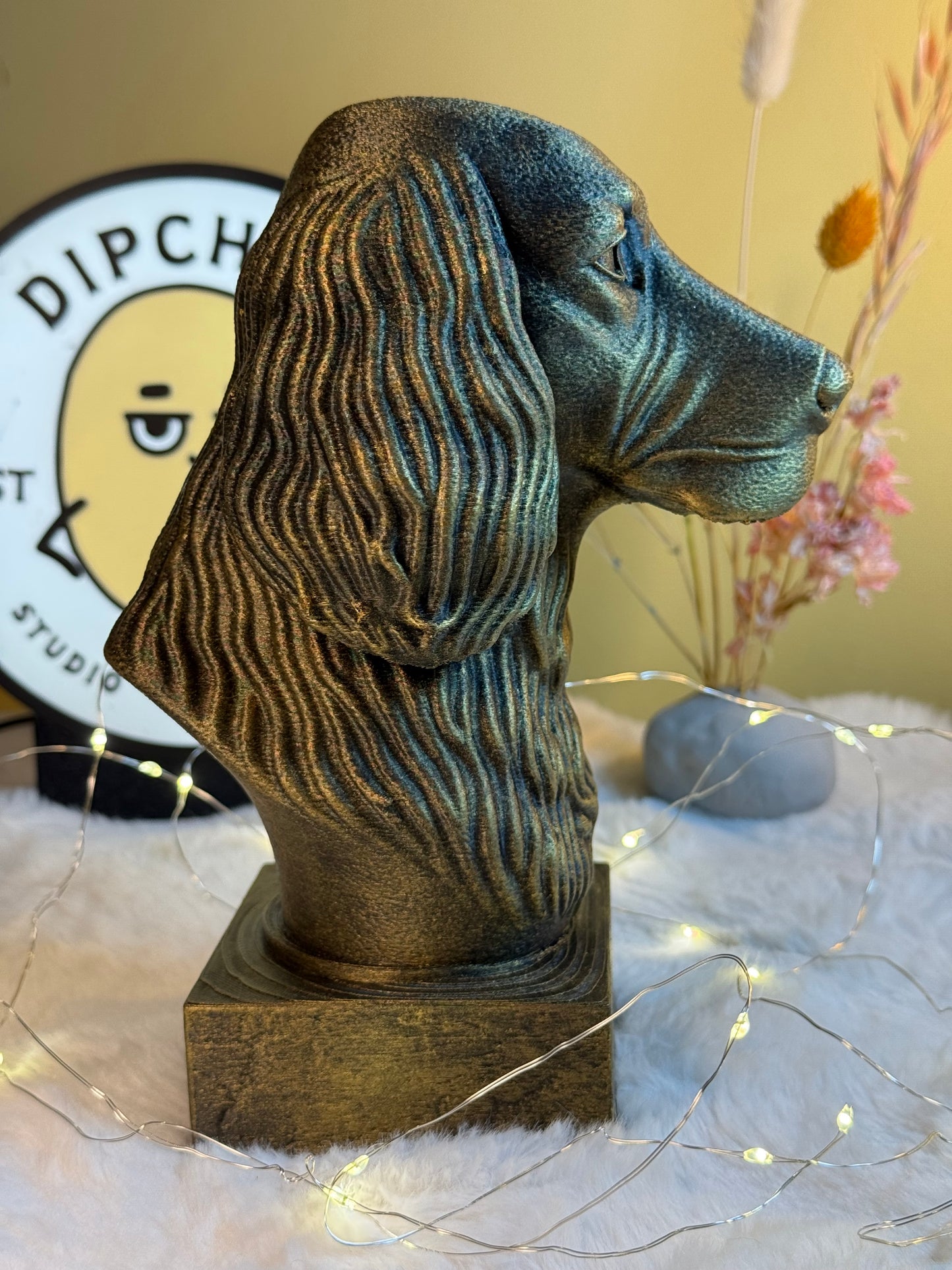 Setter Dog Antique Bust