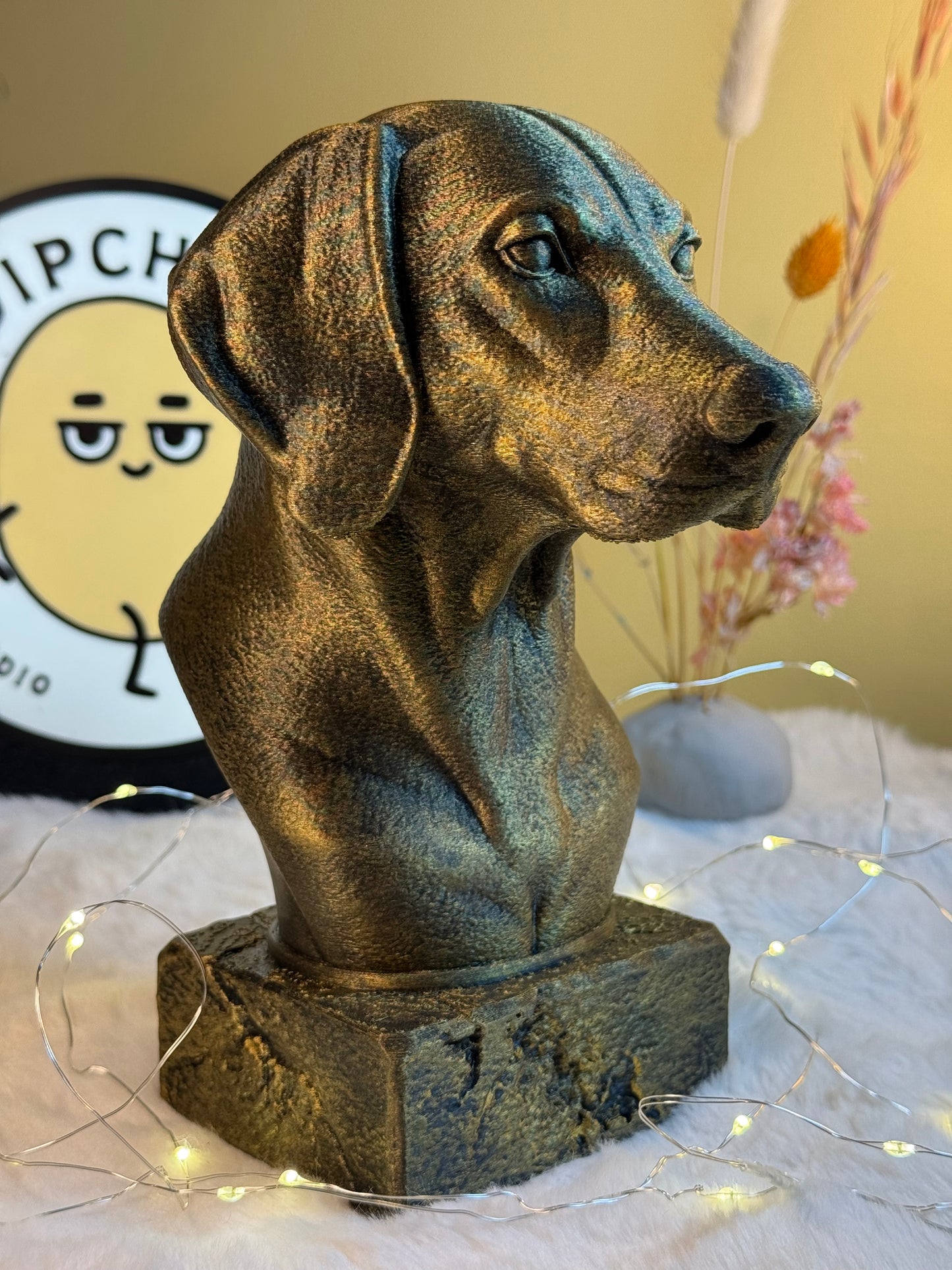 Weimaraner Antique Bust