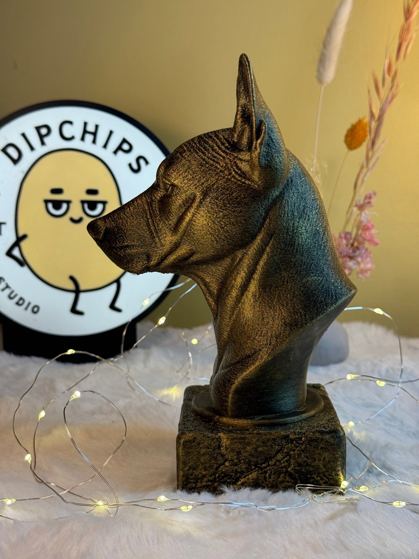 Xolo Dog Antique Bust