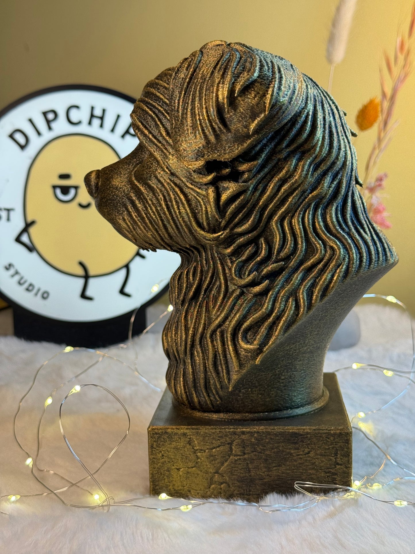 Yorkipoo Antique Bust
