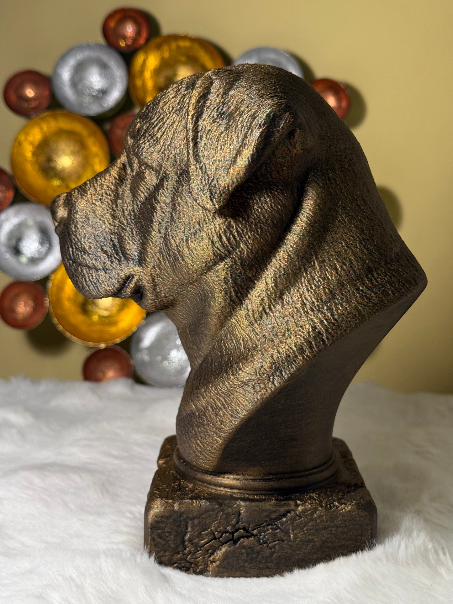 Alabai Central Asian Shepherd Antique Bust