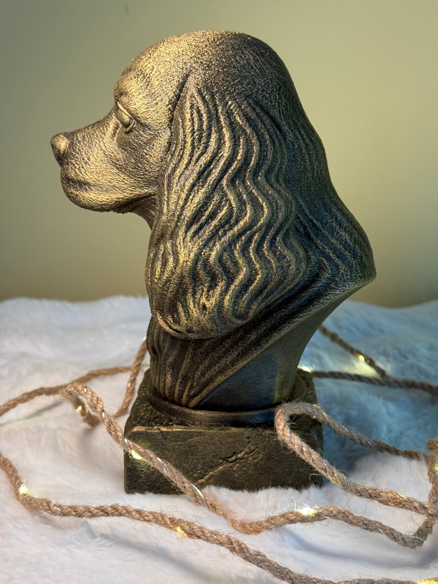 American Cocker Spaniel Antique Bust