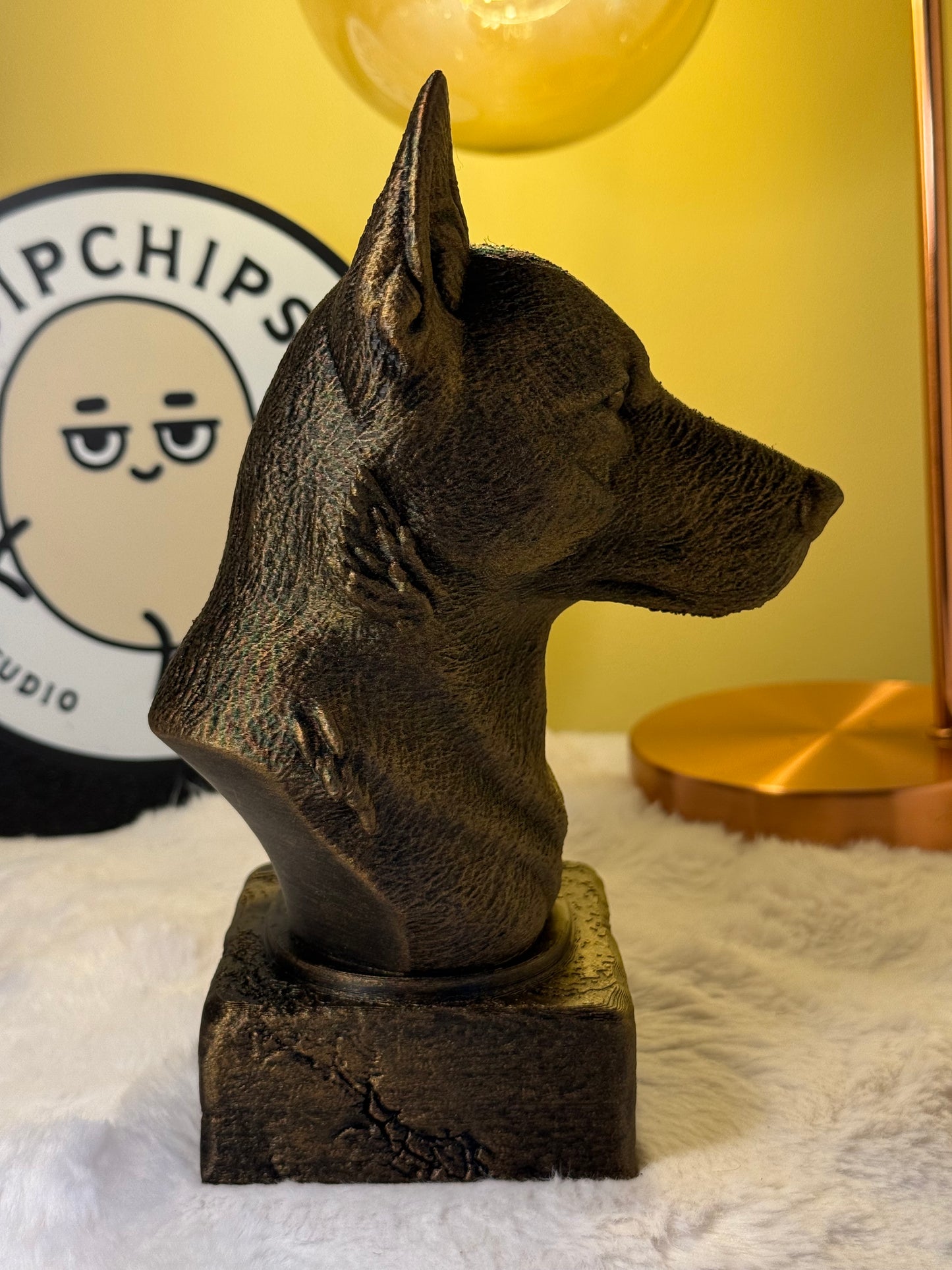 Australian Cattle Dog Antique Bust