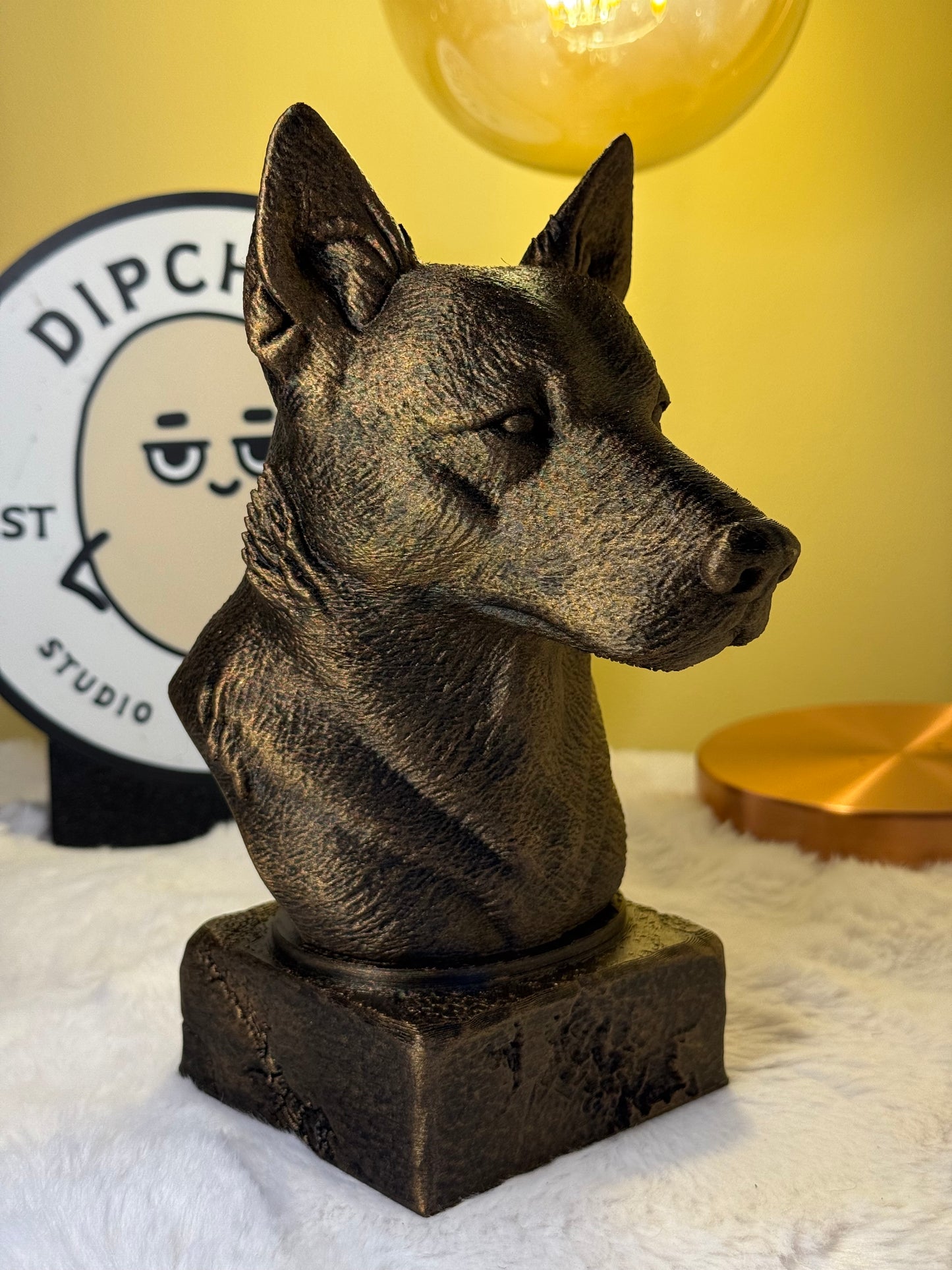 Australian Cattle Dog Antique Bust