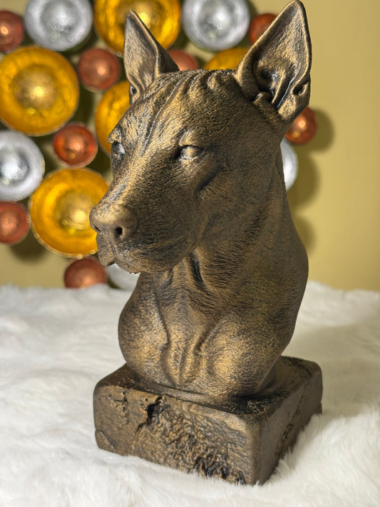 Thai Ridgeback antique bust – hand-painted 3D print dog statue collectible decor