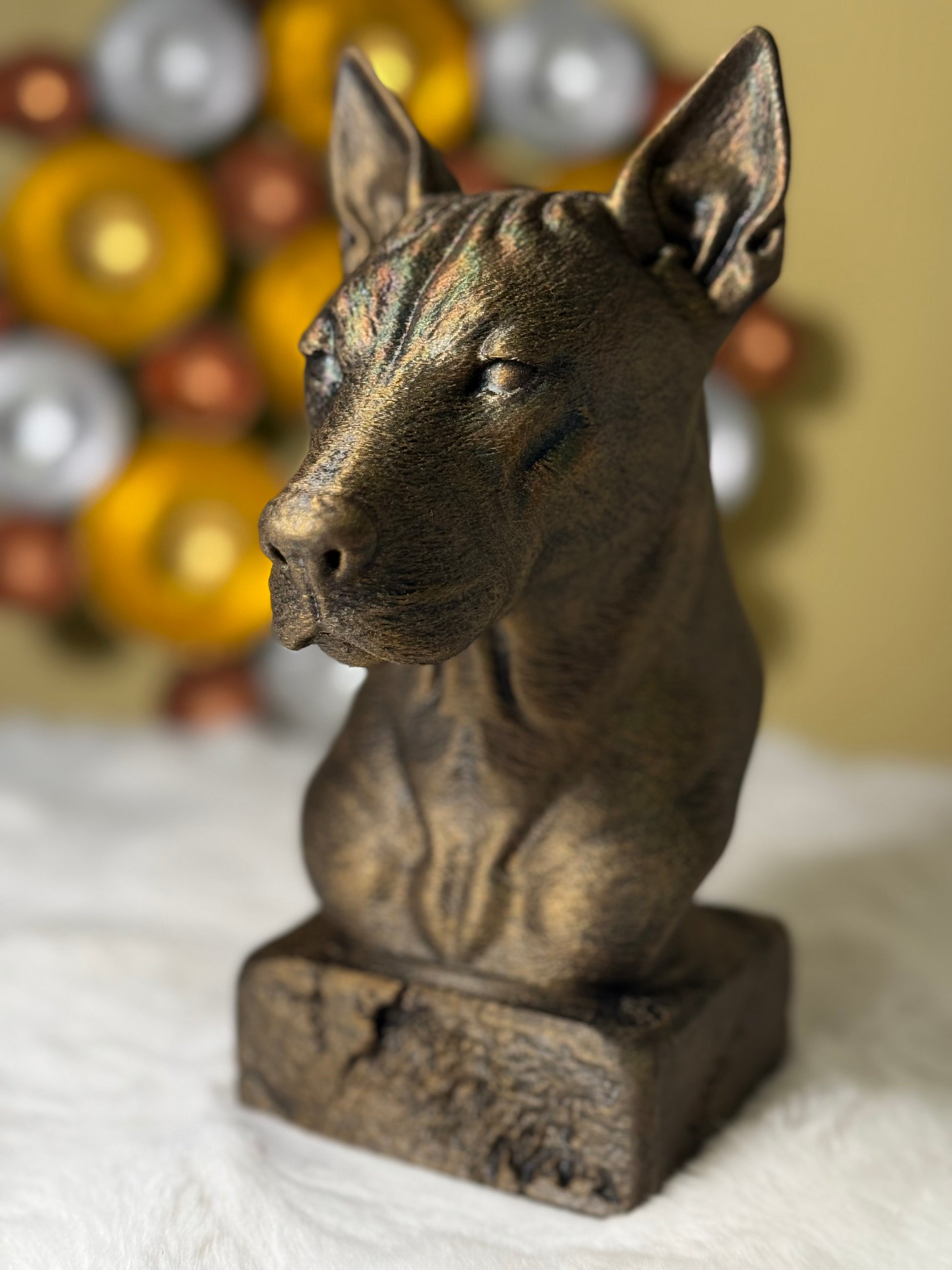 Thai Ridgeback full antique bust sculpture – 3D printed Thai Ridgeback statue, collectible home decor gift